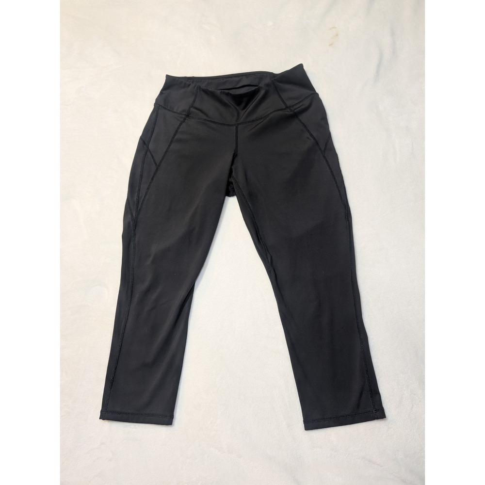 Kuhl Black Cropped Leggings Athletic Workout Running Pants with Pockets S